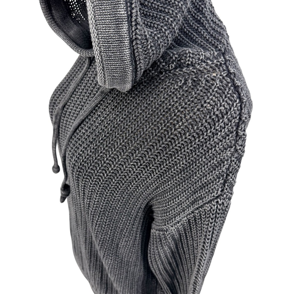 PINK Victoria's Secret XS Hoodie Gray Chunky Knit Sweater Soft Lounge Cozy